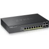 Zyxel GS2220-10HP,EU región,8-port GbE L2 PoE Switch with GbE Uplink (1 year NCC Pro pack license bundled)