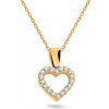 iZlato Forever Zlatý náhrdelník so srdiečkom a zirkónmi IZ16577HR