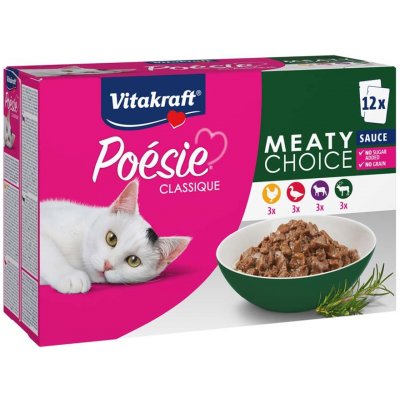 VITAKRAFT Poésie Sauce kura kačka jahňa zverina 12 x 85 g