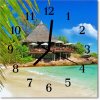 Nástenné sklenené hodiny Ostrov 30x30 cm