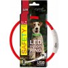 Obojok Dog Fantasy LED nylon červený 45cm