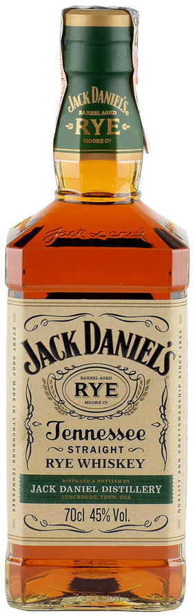 Jack Daniel\'s Rye Whisky 45% 0,7 l (čistá fľaša)