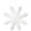 Závesná vianočná dekorácia priemer 15 cm Broste SNOWFLAKE-S biela