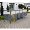 Westmann Planum 5 kovový box na odpadkové koše 5x240L 400x80x120 cm, antracit