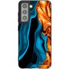 Picasee silikónový čierny obal pre Samsung Galaxy S21 FE 5G - Gold blue