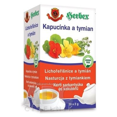 HERBEX Kapucínka a tymian záparové vrecúška 20x2 g (40 g)