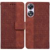 Peňaženkové kožené puzdro Geometric na Oppo A58 5G - Hnedá