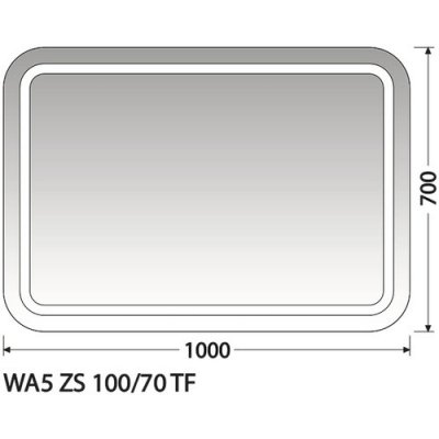 Intedoor Wave 100 x 70 cm WA5 ZS 100/70 TF