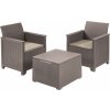 KETER ELODIE BALCONY SET SMOOTH ARMS WITH STORAGE TABLE cappuccino/piesková (254095) - set záhradného nábytku