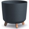 PROSPERPLAST Kvetináč GRACIA TUBUS ECO WOOD antracit 29,8cm