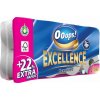 Toaletný papier, 3 vrstvový, malý kotúč, 8 kotúčový, OOOPS Excellence