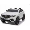 Detské auto Mercedes GLC 63S biele + pohon 4x4 + MP4 + LED + ekokoža +