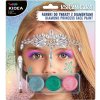 Farby na tvár PRINCEZNÁ - 3 farby + štetec a diamanty (sada)
