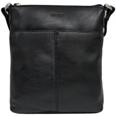 Segali dámska kožená taška cez rameno SG-27001 čierna