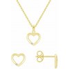 Eppi Set strieborných šperkov v tvare srdca s diamantmi Maryse C41201