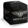 Sablio Taburet Kocka Logo Bentley Černý: 40x40x40 cm