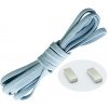 Elastické šnúrky do topánok široké - Typ D - magnetické zacvakávacie, jeden pár - Svetlo modré, 100 cm