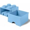 LEGO® úložný box s šuplíkem 25 x 25 x 18 cm světle modrá