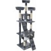Funfit XXL 5-úrovňové škrabadlo a domček pre mačky - sivá Funfit