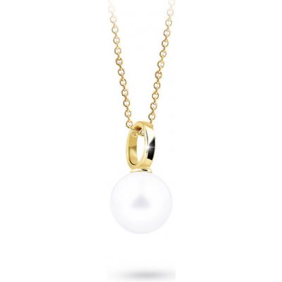 Cutie Jewellery Zlatý prívesok s perlou Z3025Z Biela