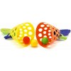 Catch ball hra 2ks + 3 míčky plast 19cm v síťce