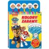 PAW PATROL Spoznaj priateľov 1: Farby zábavy – knižka so samolepkami a sadou pasteliek