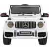 Ramiz Mercedes AMG G63 pre deti biely + diaľkové ovládanie + MP3 LED + pomalý štart + EVA + pásy