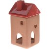Keramická aromalampa Červený domček, 7,5 x 15 x 7,5, cm