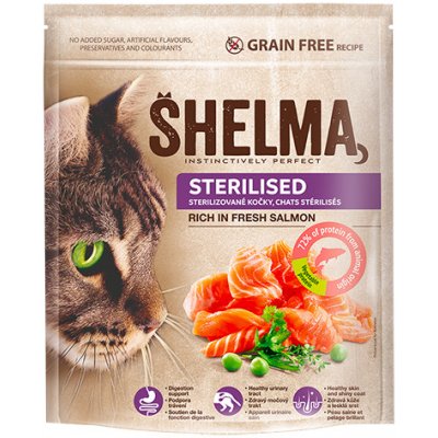 SHELMA Cat Sterilised Salmon losos 8 kg
