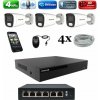 Amiko IP 3 kamerový set so switchom, 4Mpix, Tube (1401K3V2) (Amiko)