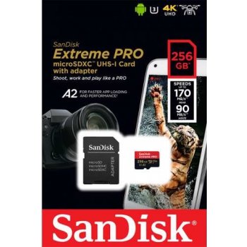 SanDisk microSDXC UHS-I U3 256GB SDSQXCZ-256G-GN6MA od 41,7 € - Heureka.sk