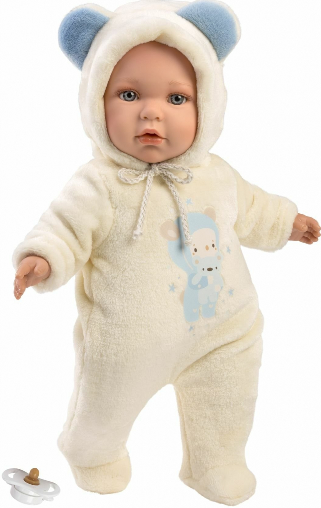 Llorens 14207 BABY ENZO realistická bábätko s mäkkým látkovým telom 42 cm