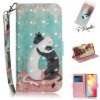 Peňaženkové 3D puzdro na Xiaomi Mi Note 10 Lite - Black White Cat