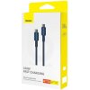 Kábel USB-C na USB-C Baseus Tungsten Gold, 100 W, 2 m (modrý)