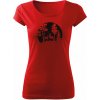 T-ričko Forest dámske tričko Farba trička: Červená, Farba potlače: Čierna, Veľkosť: XL