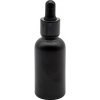 Nordtek packaging SET - SET - Bottle, 30 ml, matte black, glass + Dropper pipette, glass, with black cap - Matná sklenená fľaša s kvapkacou pipetou 30 ml SET - Bottle, 30 ml, matte black, glass + Drop