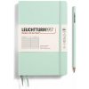 Leuchtturm1917 Zápisník Mint Green Paperback B6+ linajkový
