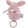 Plyšový zajačik s melódiou Lapin Doudou Music Box Pink Doudou et Compagnie v darčekovom balení ružový 20 cm od 0 mes