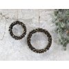 Chic Antique Mosadzný antik kovový nástenný veniec s rolničkami - Ø 13*3cm - Chic Antique