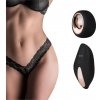 Pantyrebel - vibračné nohavičky s čipkou - čierne - dobíjacie - S-L