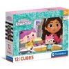 Clementoni Obrázkové kocky 12 ks Gábinin kúzelný domček