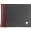 Pánska peňaženka z hovädzej kože Pierre Cardin TILAK30 325 čierno-červená 12 x 9,5 x 2,5 cm