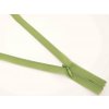 Nedeliteľný skrytý zips (3mm) rôzne farby - dĺžka 18 cm - 60 cm 18 cm Tmavá jarná zelená