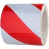 Označovacia výstražná reflexná páska červeno-biela/pravá ( 10 cm x 15 m )