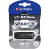Verbatim USB flash disk, USB 3.0, 64GB, V3, Store N Go, čierny, 49174, USB A, s výsuvným konektorom