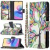 Peňaženkové kožené puzdro DRAWING na Xiaomi Redmi Note 10 5G - Tree