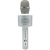 Teddies Mikrofón karaoke Bluetooth na batérie s USB káblom Strieborný
