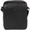 Sendi Design Pánska kožená taška cez rameno MARK čierna