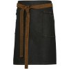 Premier PR 135 DIVISION Denim krátka zástera do pása black/tan