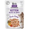 Brit Care Cat kapsička Kitten Fillets in Gravy Tender Turkey 85 g